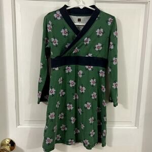 Tea Collection Green Floral Wrap Dress - Size 6